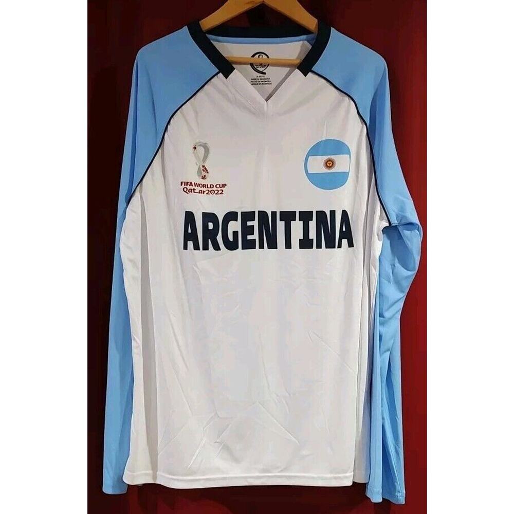 Outerstuff Men's 2022 FIFA World Cup Classic 3rd Long Sleeve Jersey Argentina XL
